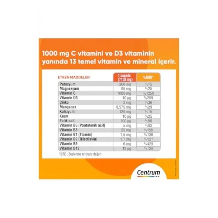 Immunity Vitamin C Efervesan Toz Saşe, 14lü