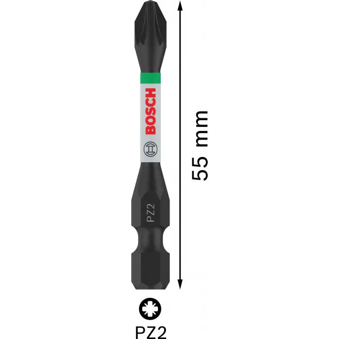 Impact Yıldız Bits Uç PZ2x55 mm 2li