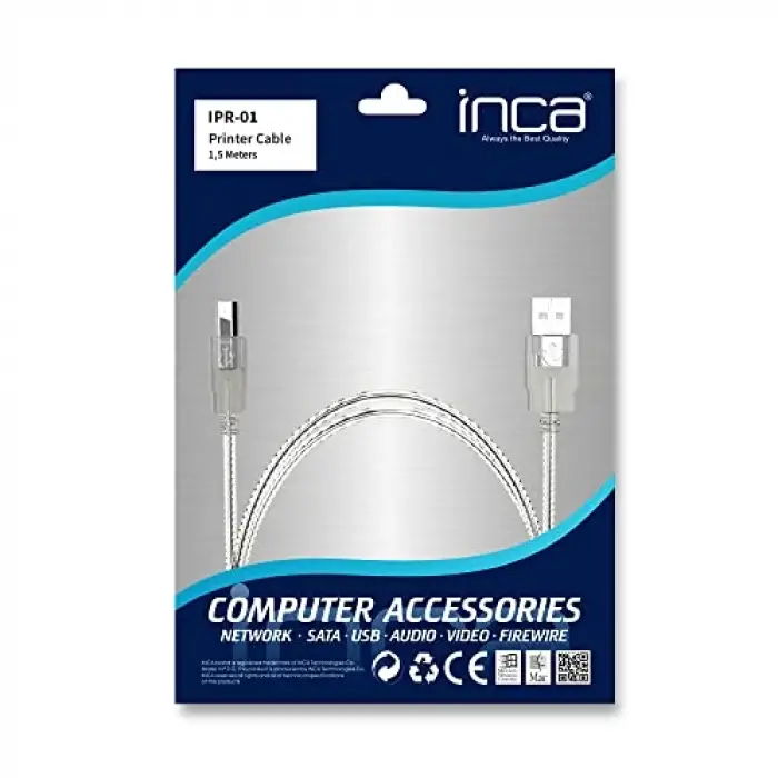 Inca IPR-01 Usb 2.0 Printer Kablosu 1.5Mt Kablo (Askili)