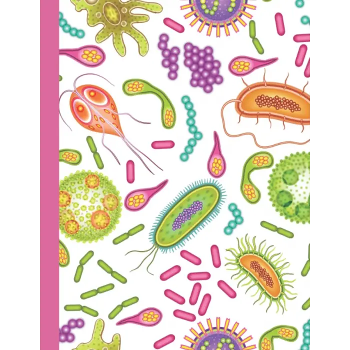 Independently published Biology Composition Notebook: 8.5 X 11 College Ruled Paper Lined Journal, Bacteria And Virus Pattern Cover - A Biology Themed Gift For Your Friends