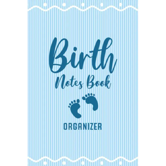 Independently published Birth Notes Book: Keepsake Birth Log and Organizer for Midwife | Keep Track of Pre-Natal Appointments and Baby Delivery - Organizer - Blue Stripes Cover Design