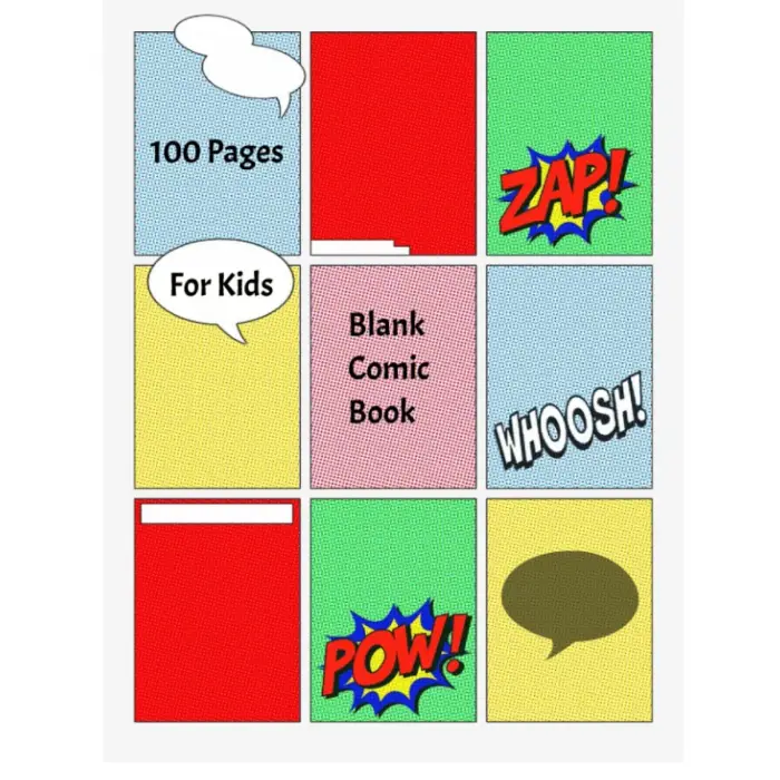 Independently published Blank Comic Book for Kids: Create Your Own Comics With This Notebook, Comic book blank, Comic book layout, Comic book gifts, Kids comic books