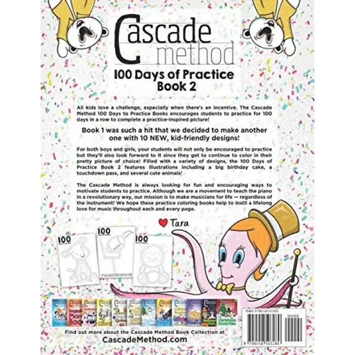 Independently published Cascade Method 100 Days of Practice Book 2 by Tara Boykin: A Music Practice Book for Kids that Encourages, Entertains, Motivates and Challenges Beginner and Intermediates to...