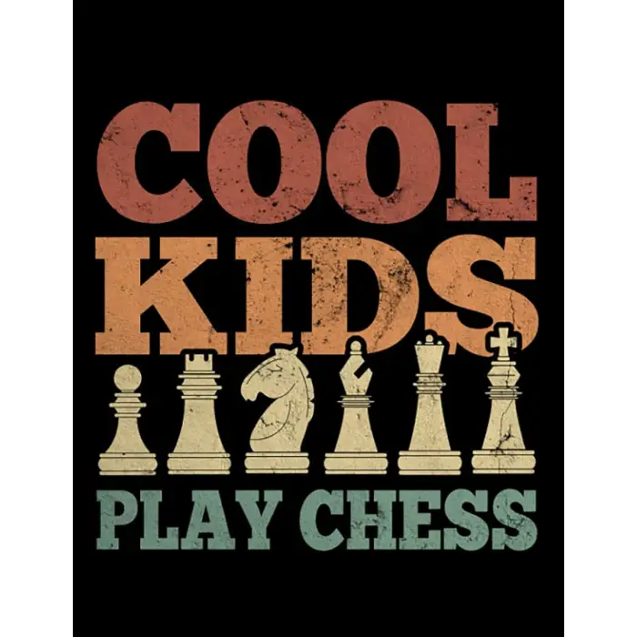 Independently published Cool Kids Playing Chess Chess Master Gift 7028 Notebook: Large Blank and Lined Notebook,110 Pages, 8.5x11