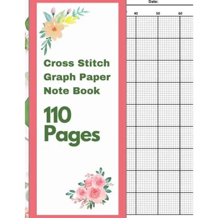Independently published Cross Stitch Graph Paper Notebook: 10 squares Per inch grid Embroidery & Needlework. Large Print Din A4: 110 pages with 10 lines per inch chart For all your patterns and des...