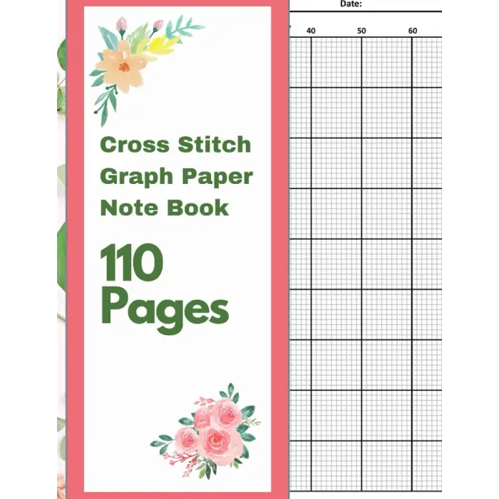 Independently published Cross Stitch Graph Paper Notebook: 10 squares Per inch grid Embroidery & Needlework. Large Print Din A4: 110 pages with 10 lines per inch chart For all your patterns and des...