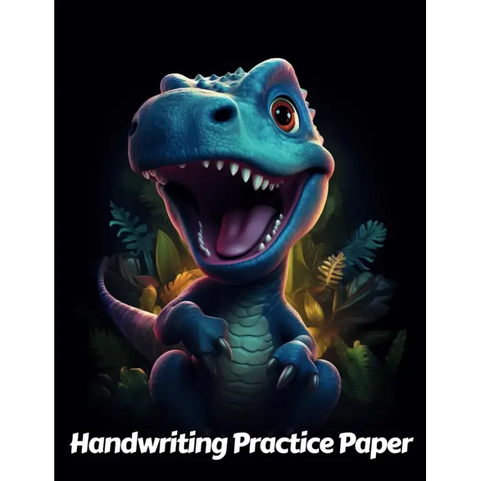 Independently published Dinosaur Handwriting Practice Paper: Wide Lines With Dotted Midline | For Students Learning To Write Letters | Grades K-2 School | Gift For Jurassic Animal Lovers | 8.5 x 11...