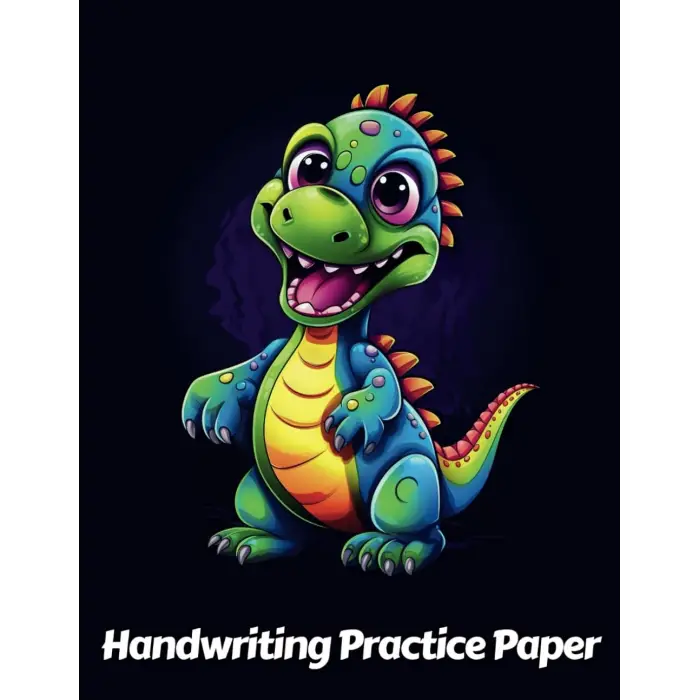 Independently published Dinosaur Handwriting Practice Paper: Wide Lines With Dotted Midline | For Students Learning To Write Letters | Grades K-2 School | Gift For Jurassic Animal Lovers | 8.5 x 11...