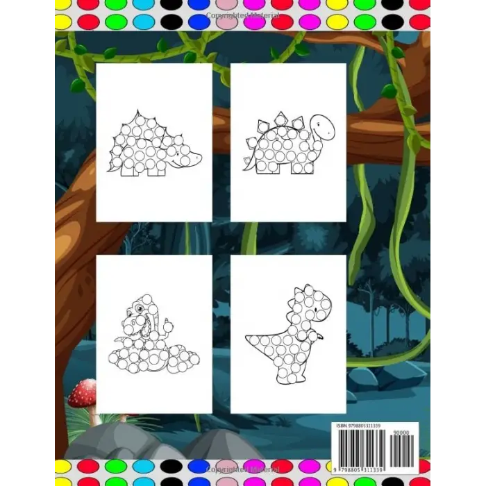Independently published dinosaurs Cute Animal Dot Marker: cute dot marker coloring book
