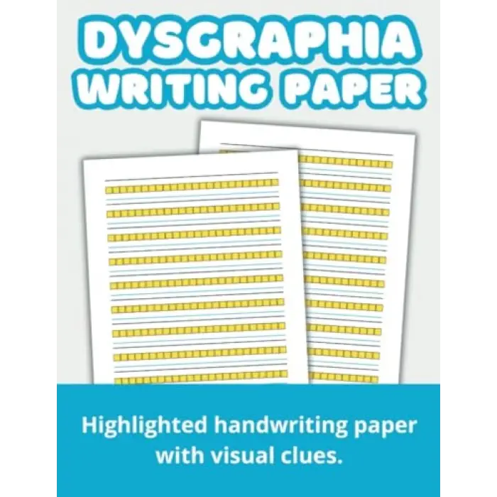 Independently published Dysgraphia Writing Paper | Highlighted Handwriting Paper | Visual Cues with Colored Lines: Adaptive handwriting paper for young learners.