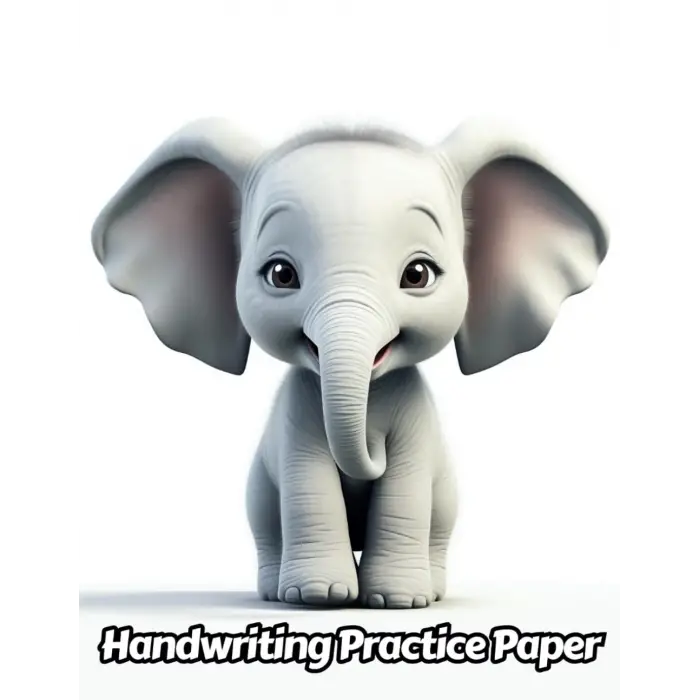 Independently published Elephant Handwriting Practice Paper: Wide Lines With Dotted Midline | For Students Learning To Write Letters | Grades K-2 School | Gift For Safari Animal Lovers | 8.5 x 11 I...