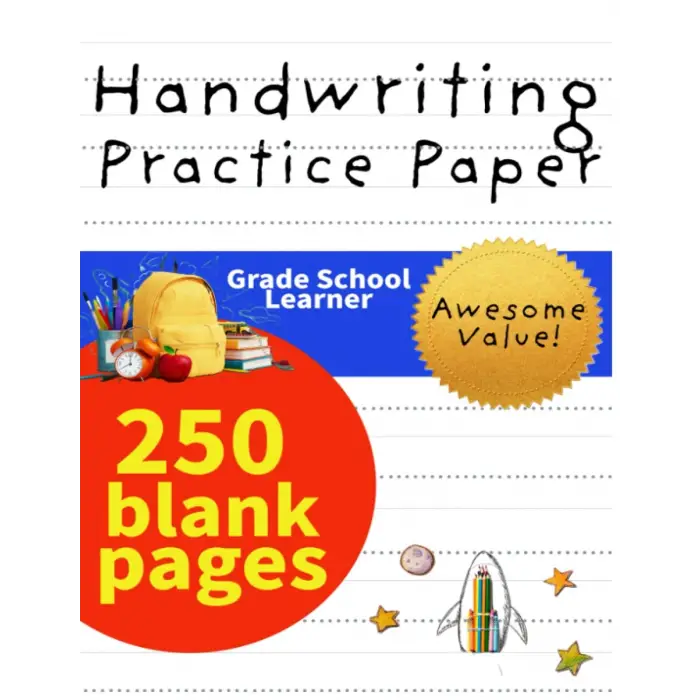 Independently published Handwriting Practice Paper for Kids: 250-Page Dotted Line Notebook (Handwriting Practice Paper Notebook / Blank Handwriting Practice Books For Kids