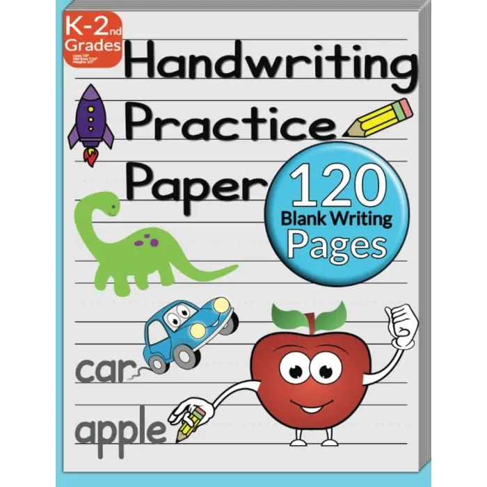 Independently published Handwriting Practice Paper: Kindergarten, 1st Grade, and 2nd Grade Writing Paper Book - 7/8 Lines - 120 Pages - 8.5x11 in
