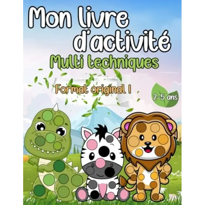 Independently published Livre dactivité multi techniques alphabet animaux pour enfants de 2 à 5 ans (vendu seul): Cahier dactivités gommettes, pinceau, doigt, tampons, idéal cadeau