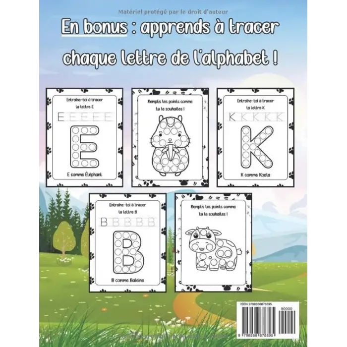 Independently published Livre dactivité multi techniques alphabet animaux pour enfants de 2 à 5 ans (vendu seul): Cahier dactivités gommettes, pinceau, doigt, tampons, idéal cadeau