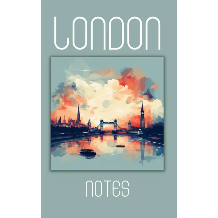 Independently published London Notes: Notebook College Ruled, 120 Sheets, Tower Bridge Skyline Illustration