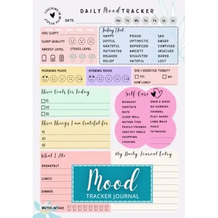 Independently published Mood Tracker Journal: Daily Tracking for Mental Health and Wellness Diary with Prompts