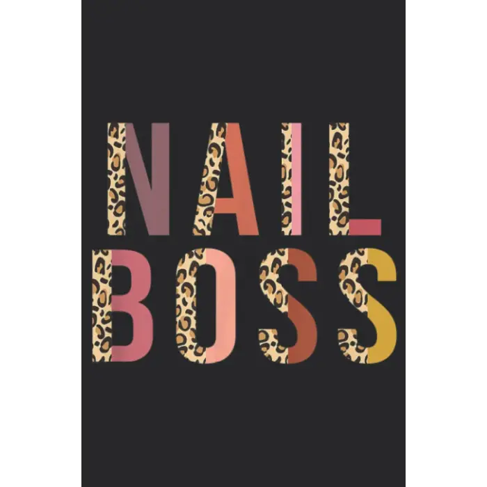 Independently published Nail Boss Leopard Print Funny Nail Tech Gifts: Plain Lined Journal Notebook, 120 Pages, Medium 6 x 9 Inches, Printed Cover