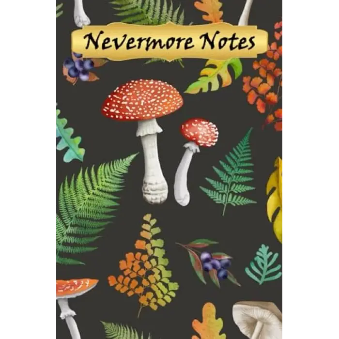 Independently published Nevermore Notes: Red Mushroom Fall Leaves Vintage Illustration | Fly Agaric Mushroom Autumn Botanical Journal