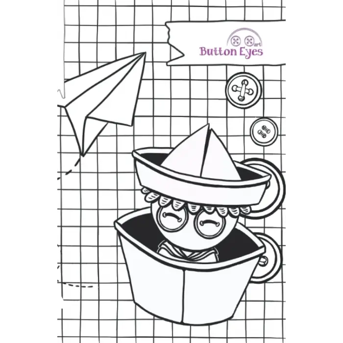 Independently published notebook Button Eyes Papel: cuadriculado, con márgenes (Spanish Edition)