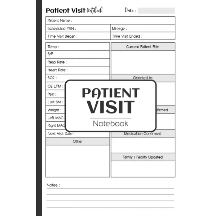 Independently published Patient Visit Notebook: Patient Visit Notes, a Notebook for Home Health and Hospice Nurses | 6 x 9 Inches