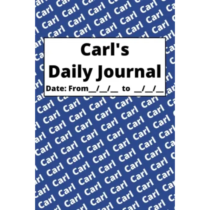 Independently published Personalized Daily Journal - Carl: Blue cover