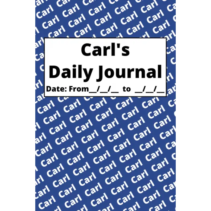 Independently published Personalized Daily Journal - Carl: Blue cover