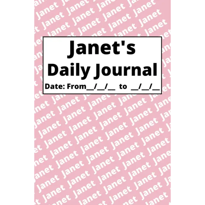 Independently published Personalized Daily Journal - Janet: Pink cover