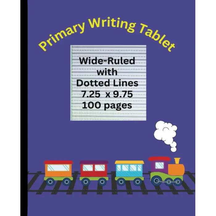 Independently published Primary Writing Journal For Grades K-2 With Dotted Midline To Help Learn And Practice ABCs. Upper and Lower Case Alphabet Is The First Page, With 100 Pages For Writing Practice