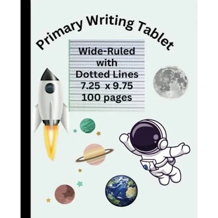 Independently published Primary Writing Journal For Grades K-2 With Dotted Midline To Help Learn And Practice ABCs. Upper and Lower Case Alphabet Is The First Page, With 100 Pages For Writing Practice