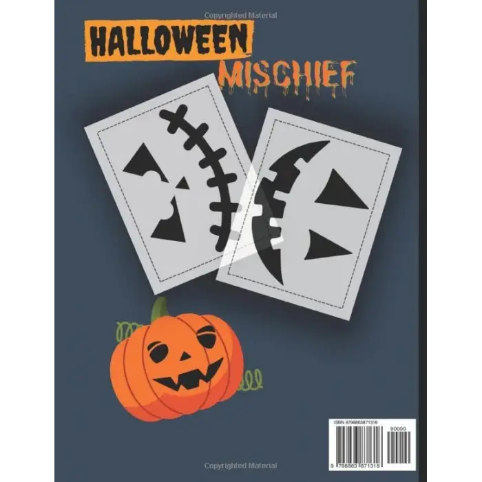 Independently published Pumpkın Carvıng Stencıls 50 Patterns For Everyone, Halloween Cutouts Part 1: Decorating for Halloween, 8,5x11 format