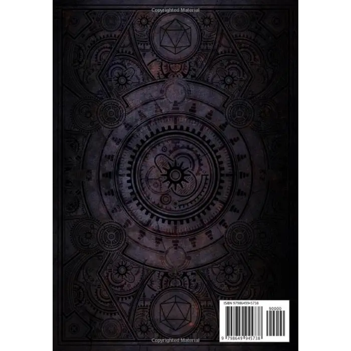 Independently published RPG Journal Mixed Paper: Ruled, Graph, Hexagon and Dot Grid | Role Playing Game Companion Ancient Engine (Steampunk RPG Game Series)