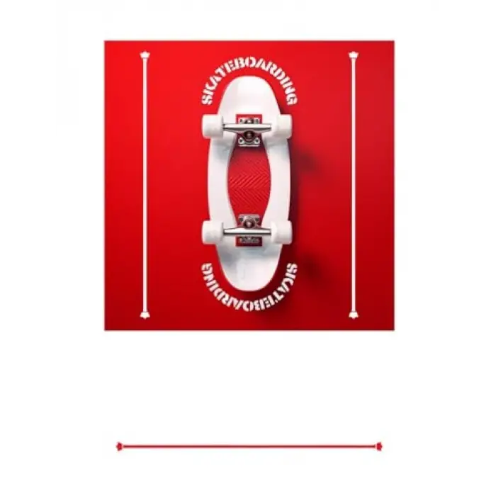 Independently published Skateboard, Red and white paperback
