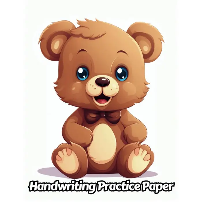 Independently published Teddy Bear Handwriting Practice Paper: Wide Lines With Dotted Midline | For Students Learning To Write Letters | Grades K-2 School | Gift For Cuddly Animal Lovers | 8.5 x 11...