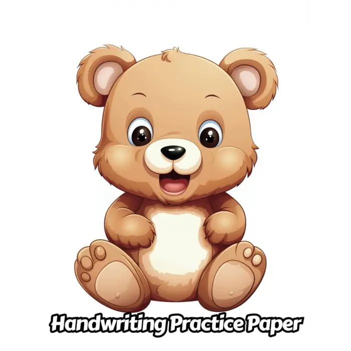 Independently published Teddy Bear Handwriting Practice Paper: Wide Lines With Dotted Midline | For Students Learning To Write Letters | Grades K-2 School | Gift For Cuddly Animal Lovers | 8.5 x 11...