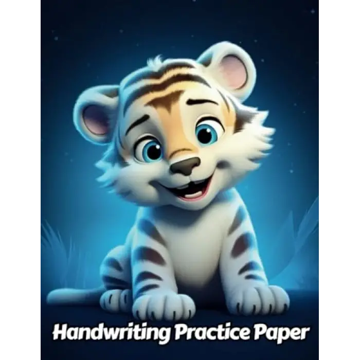 Independently published Tiger Handwriting Practice Paper: Wide Lines With Dotted Midline | For Students Learning To Write Letters | Grades K-2 School | Gift For Safari Animal Lovers | 8.5 x 11 Inch...
