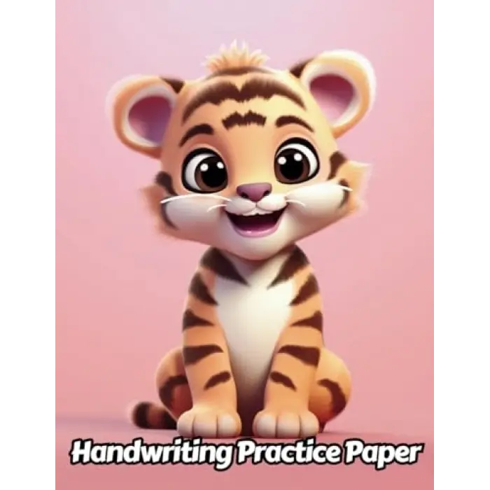 Independently published Tiger Handwriting Practice Paper: Wide Lines With Dotted Midline | For Students Learning To Write Letters | Grades K-2 School | Gift For Safari Animal Lovers | 8.5 x 11 Inch...