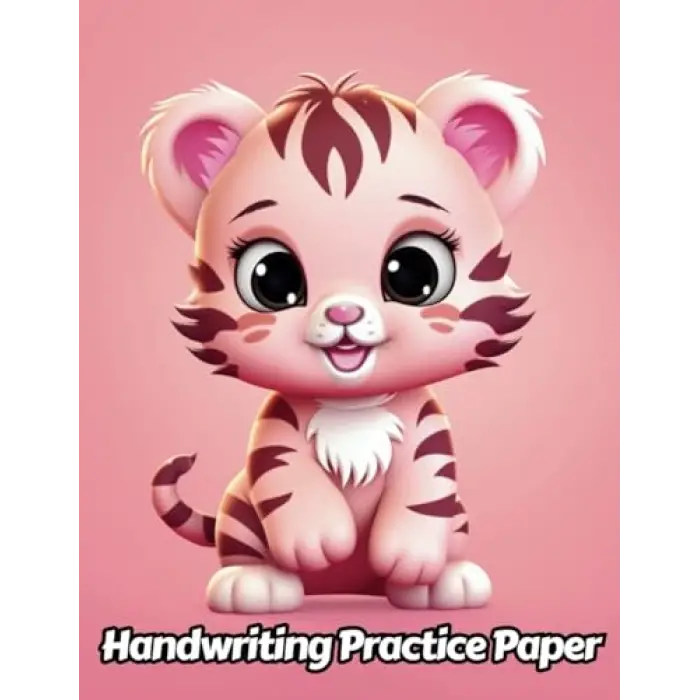 Independently published Tiger Handwriting Practice Paper: Wide Lines With Dotted Midline | For Students Learning To Write Letters | Grades K-2 School | Gift For Safari Animal Lovers | 8.5 x 11 Inch...