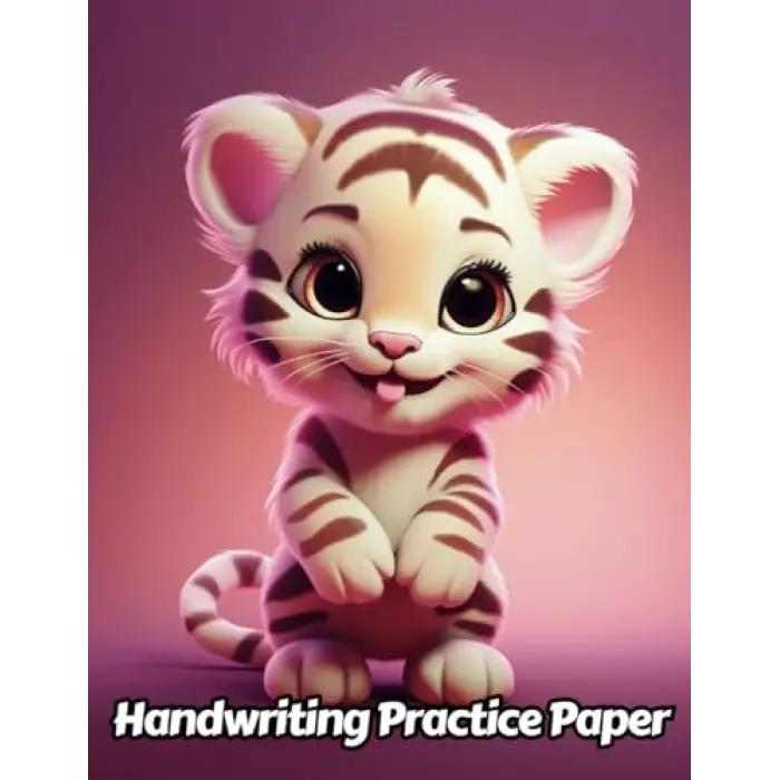 Independently published Tiger Handwriting Practice Paper: Wide Lines With Dotted Midline | For Students Learning To Write Letters | Grades K-2 School | Gift For Safari Animal Lovers | 8.5 x 11 Inch...