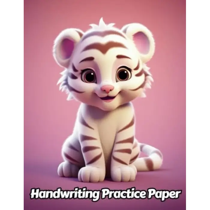 Independently published Tiger Handwriting Practice Paper: Wide Lines With Dotted Midline | For Students Learning To Write Letters | Grades K-2 School | Gift For Safari Animal Lovers | 8.5 x 11 Inch...