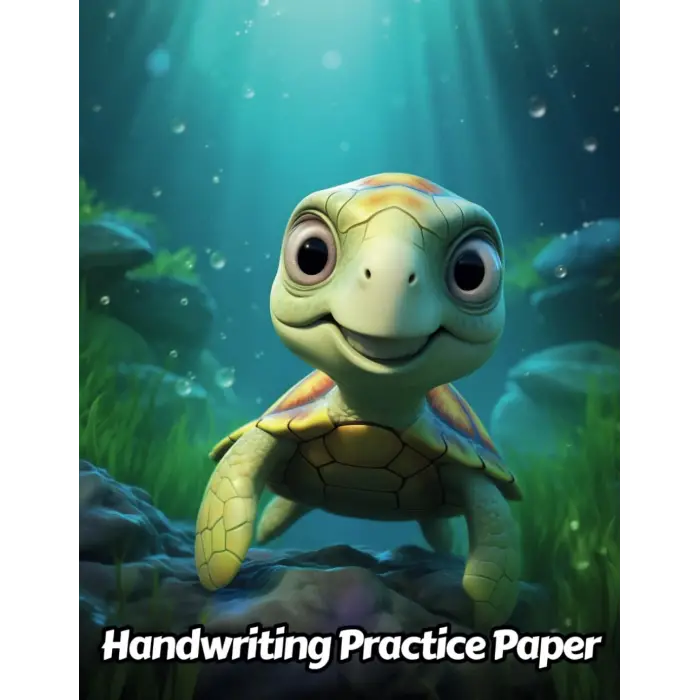 Independently published Turtle Handwriting Practice Paper: Wide Lines With Dotted Midline | For Students Learning To Write Letters | Grades K-2 School | Gift For Wildlife Animal Lovers | 8.5 x 11 I...