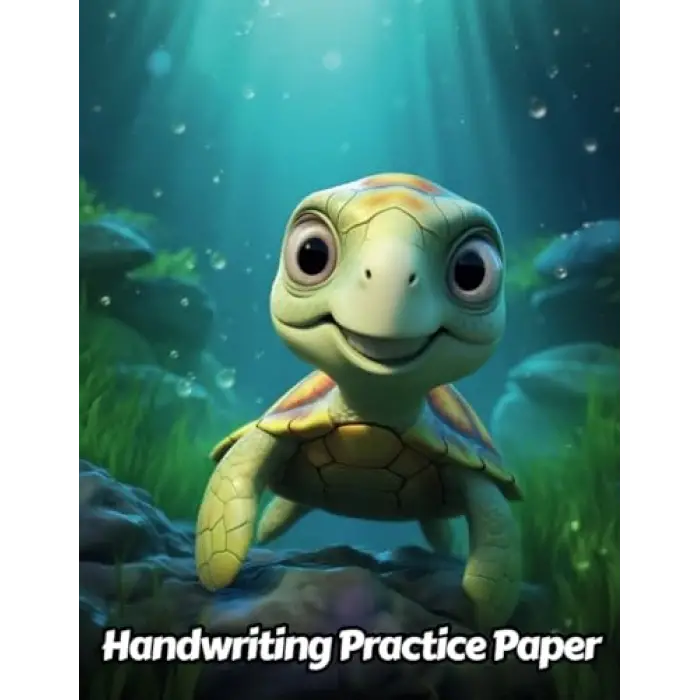 Independently published Turtle Handwriting Practice Paper: Wide Lines With Dotted Midline | For Students Learning To Write Letters | Grades K-2 School | Gift For Wildlife Animal Lovers | 8.5 x 11 I...