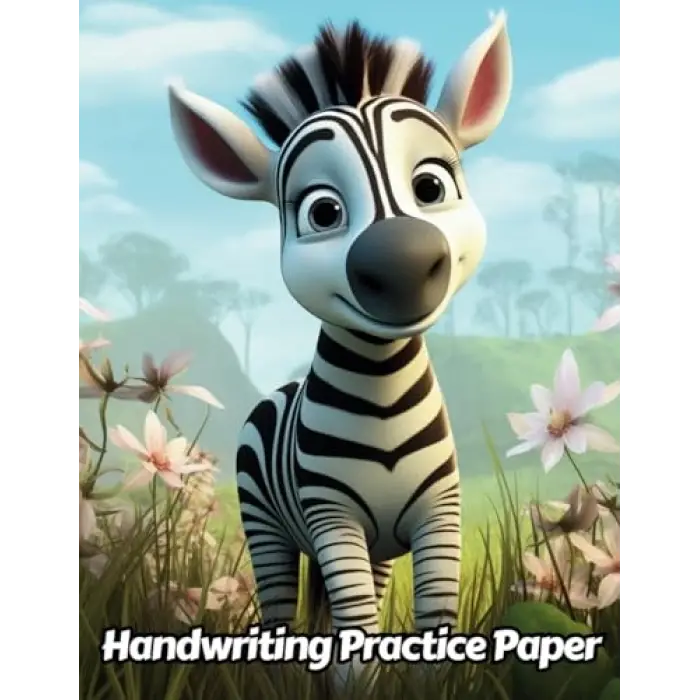 Independently published Zebra Handwriting Practice Paper: Wide Lines With Dotted Midline | For Students Learning To Write Letters | Grades K-2 School | Gift For Safari Animal Lovers | 8.5 x 11 Inch...