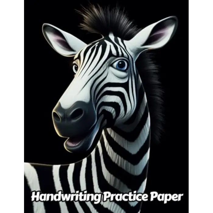 Independently published Zebra Handwriting Practice Paper: Wide Lines With Dotted Midline | For Students Learning To Write Letters | Grades K-2 School | Gift For Safari Animal Lovers | 8.5 x 11 Inch...