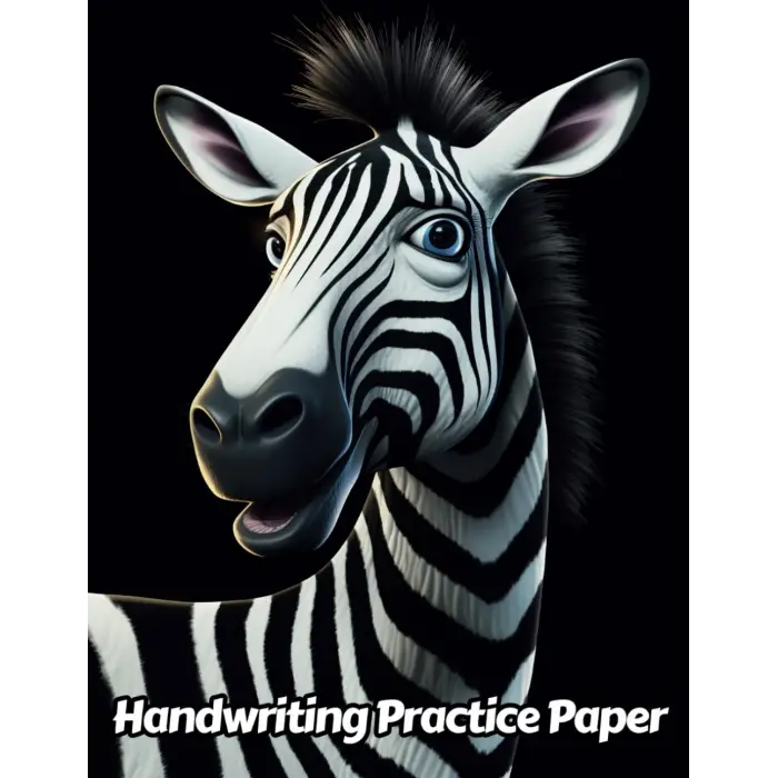 Independently published Zebra Handwriting Practice Paper: Wide Lines With Dotted Midline | For Students Learning To Write Letters | Grades K-2 School | Gift For Safari Animal Lovers | 8.5 x 11 Inch...