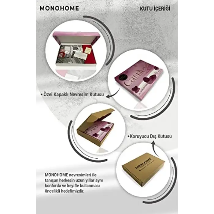 Indiano 3D Çift Kişilik Nevresim Takımı, monohome8003