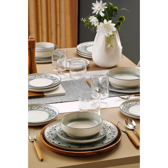Indigo Bloom 24 Parça 6 Kişilik Yemek Takımı