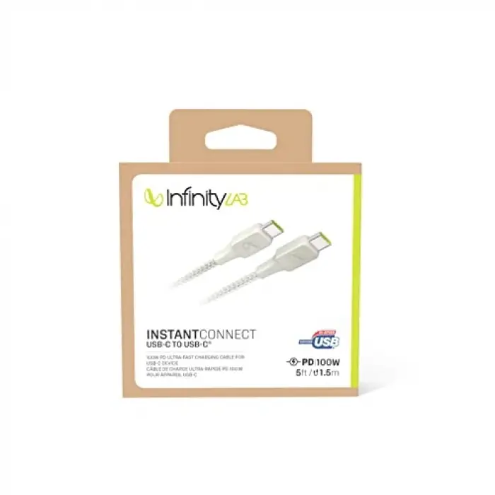 Infinitylab by - InstantConnect Kablo USB-C USB-C,Beyaz,1.5m