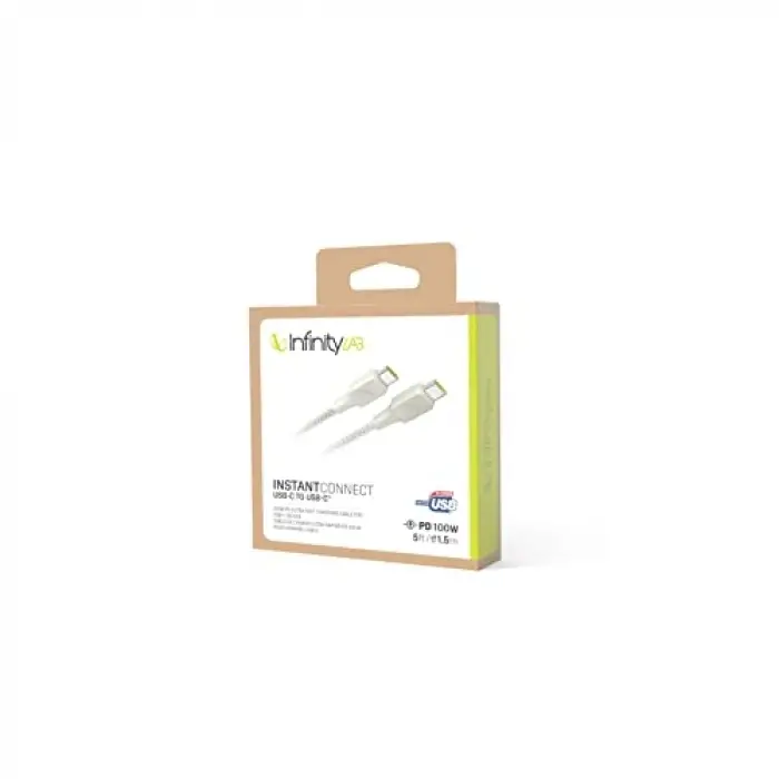 Infinitylab by - InstantConnect Kablo USB-C USB-C,Beyaz,1.5m