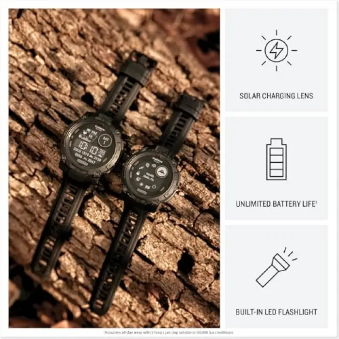 Instinct 3 – 50 mm Solar Tactical Edition Siyah